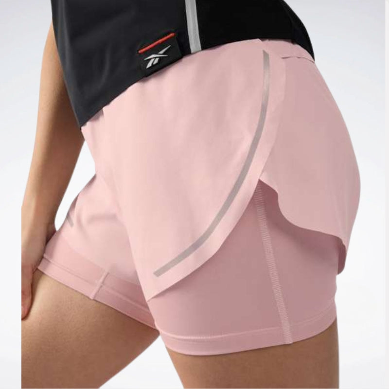 Reebok Women Lux Metallic 2-In-1 Running Shorts | 100254735