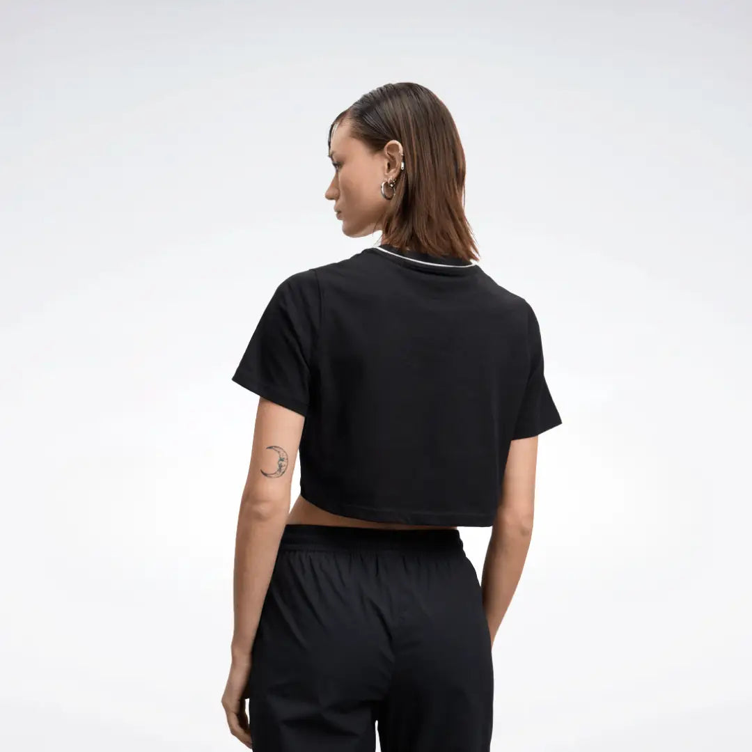Reebok Women Blakely Crew Neck Cropped Short Sleeve Tee | 100241421