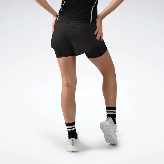 Reebok Women Lux Metallic 2-In-1 Running Shorts | 100254736