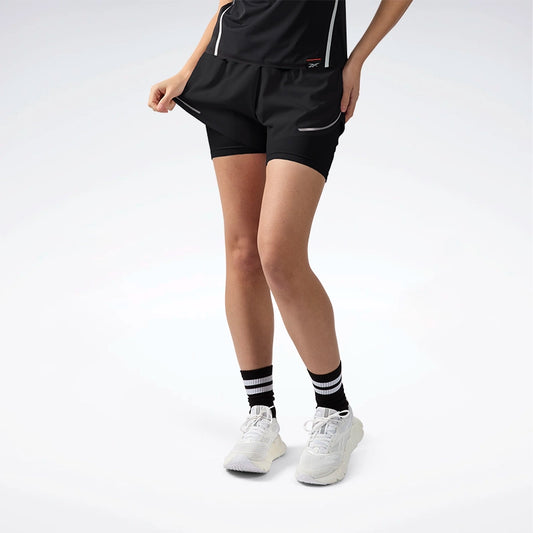 Reebok Women Lux Metallic 2-In-1 Running Shorts | 100254736