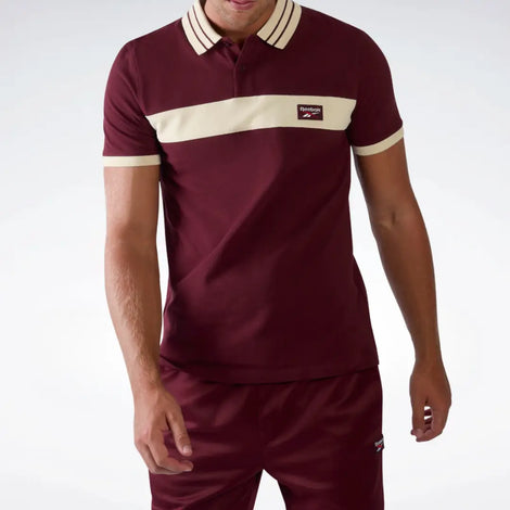 Reebok Men Heritage Panelled Pique Polo Shirt | 100266985