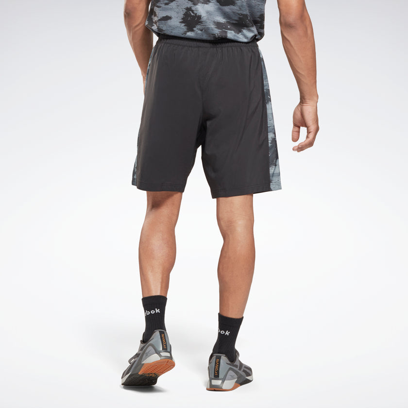 Reebok Black Training Camo Woven Shorts
