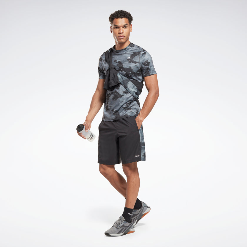 Reebok Black Training Camo Woven Shorts